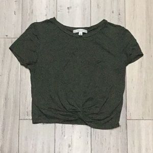 Green crop top
